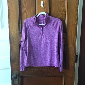 Quarter zip, long sleeve athletic top